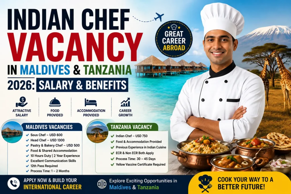 Indian Chef Vacancy: Great Maldives & Tanzania Jobs 2026