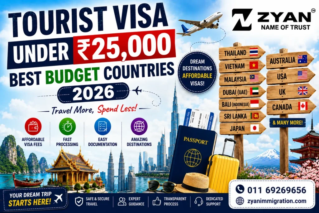 Tourist Visa Under ₹25000 | Best Budget Countries 2026