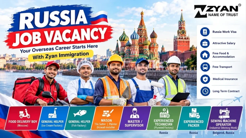 Russia Work Visa 2026: Powerful Guide for Indians & Jobs