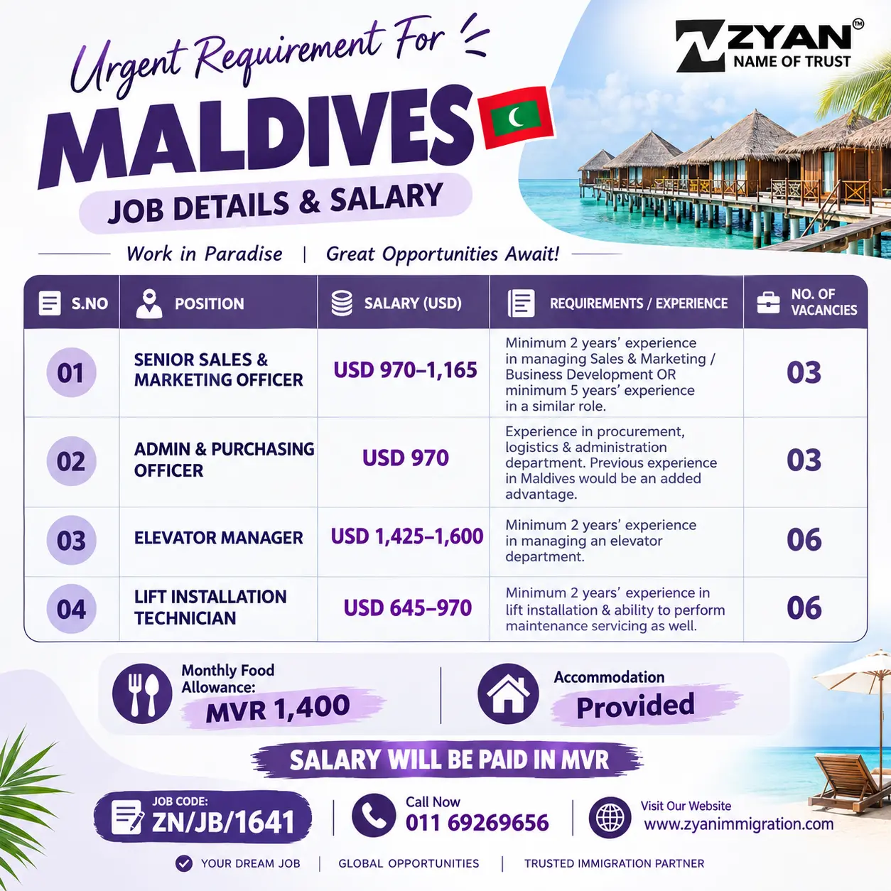 Maldives Paradise Job Opportunities